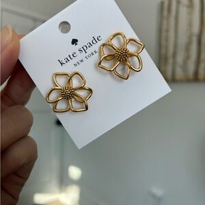 Kate Spade Gold Flower Earrings